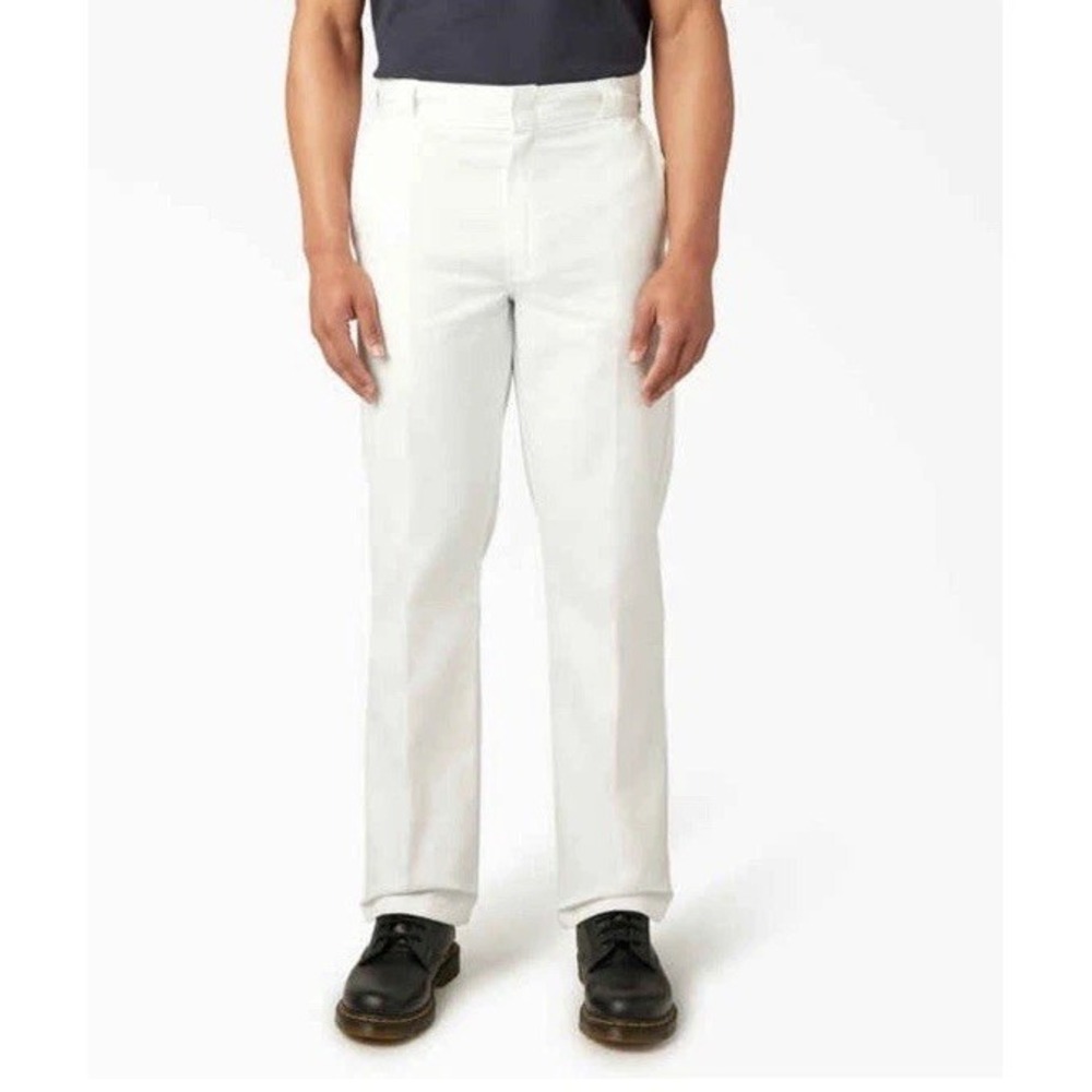 Dickies 874 Original Fit Work Pants Mens 36x32 White Chino Trousers NEW
